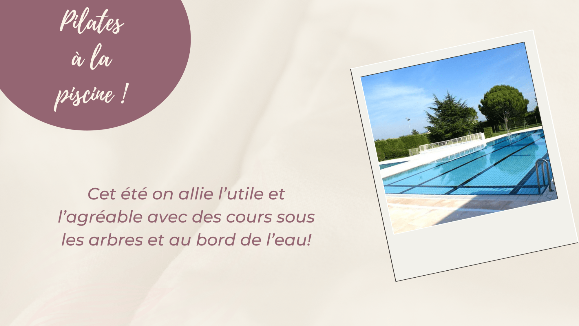 Cours d'été pool pilates à Mallemort